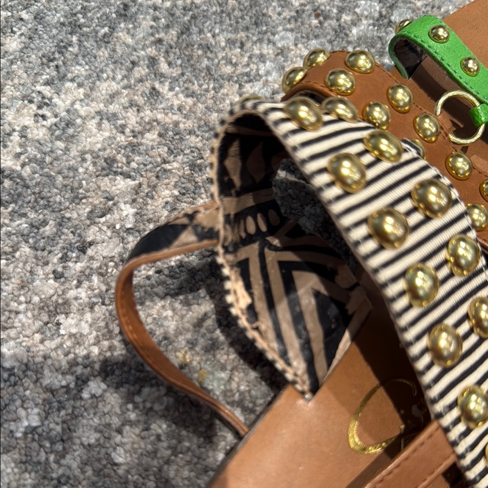 Jessica Simpson Brown and Green Bohemian Sandals - Picture 3 of 3